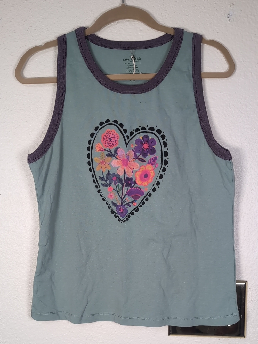 Natural Life Ringer Tank Top NWOT